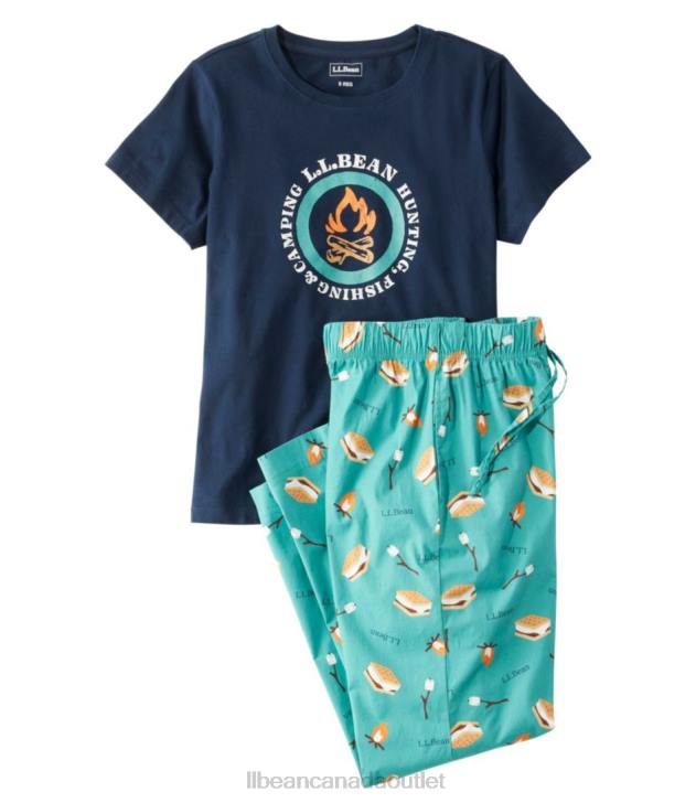 Clothing Blue-Green H8XZ7294 Comfort Stretch Sleep PJ Set Women L.L.Bean