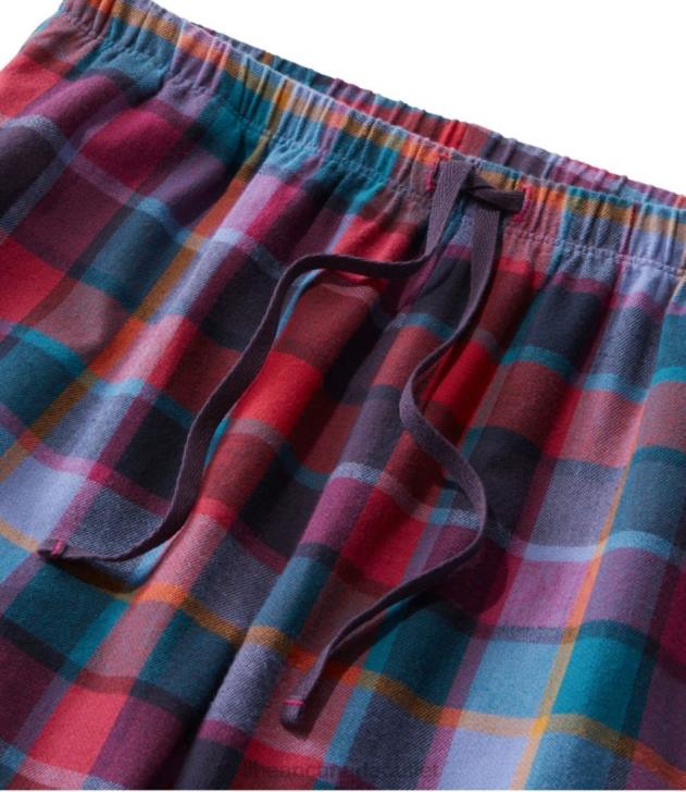 Clothing Deep Coral Plaid H8XZ3233 Flannel Sleep Pants Women L.L.Bean