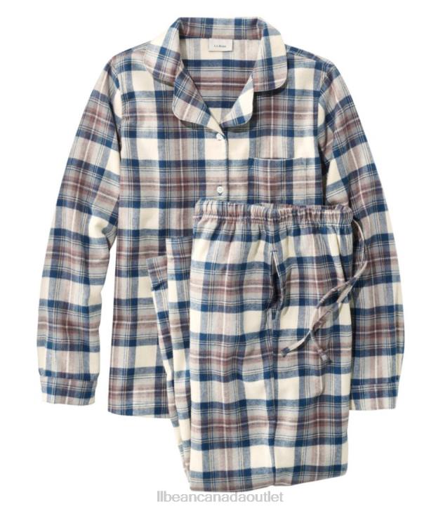 Clothing Indigo Tartan H8XZ415 Scotch Plaid Flannel Pajamas Women L.L.Bean