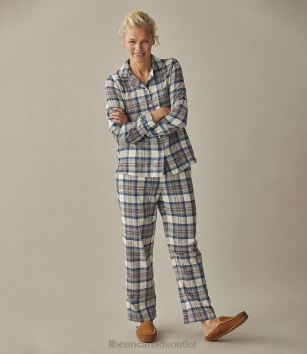 Clothing Indigo Tartan H8XZ415 Scotch Plaid Flannel Pajamas Women L.L.Bean