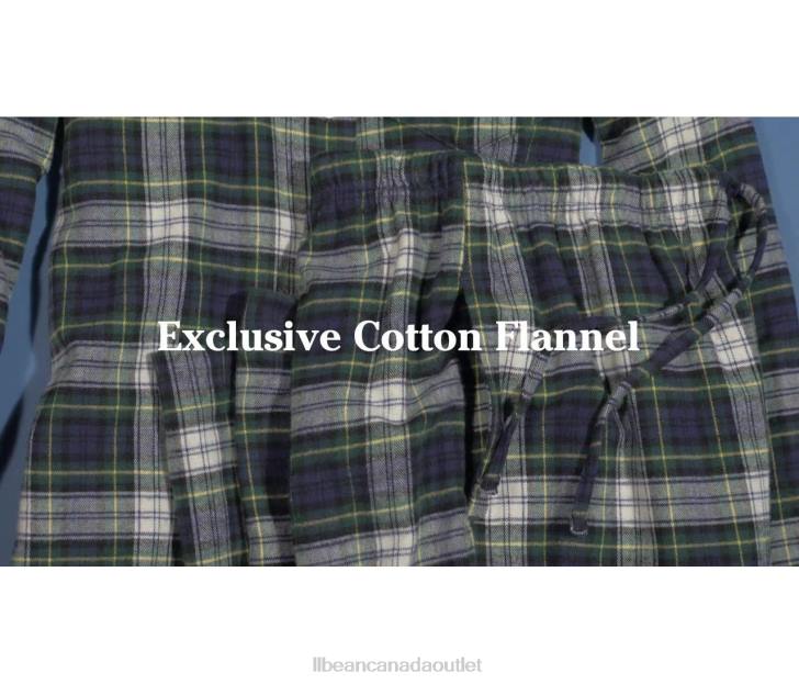 Clothing Indigo Tartan H8XZ415 Scotch Plaid Flannel Pajamas Women L.L.Bean