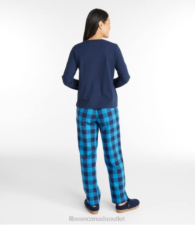 Clothing Marine Blue Buffalo H8XZ791 x Peanuts Camp PJ Set Women L.L.Bean