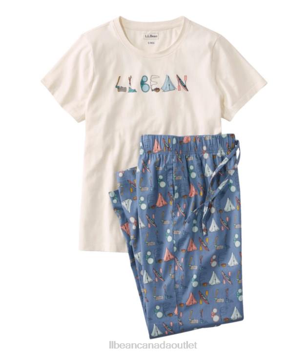 Clothing Moonlight Blue Outdoors H8XZ284 Comfort Stretch Sleep PJ Set Women L.L.Bean