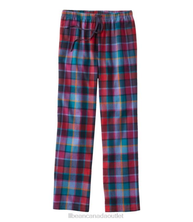 Clothing Rich Berry Plaid H8XZ7197 Flannel Sleep Pants Women L.L.Bean