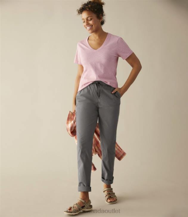 Clothing Black H8XZ6404 Stretch Ripstop Pull-On Pants Women L.L.Bean