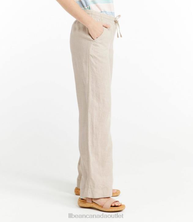 Clothing Classic Navy H8XZ31 Premium Washable Linen Pull-On Pants Women L.L.Bean