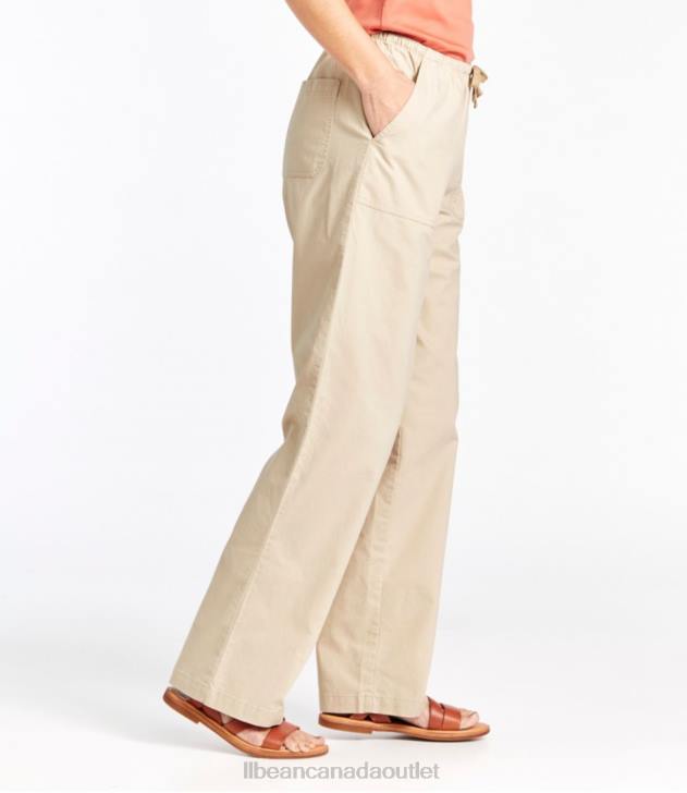 Clothing Coastal Tan H8XZ2978 Sunwashed Canvas Pants Women L.L.Bean