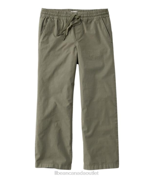 Clothing Deep Olive H8XZ5821 Stretch Ripstop Pull-On Pants Women L.L.Bean