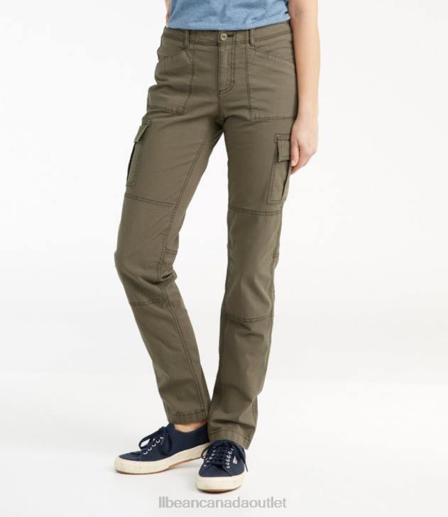 Clothing Dusty Olive H8XZ5718 Stretch Canvas Cargo Pants Women L.L.Bean