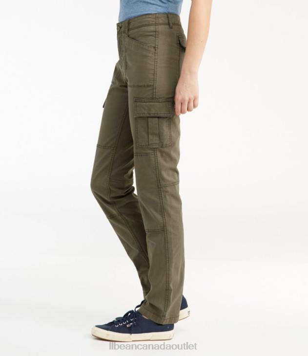 Clothing Dusty Olive H8XZ5718 Stretch Canvas Cargo Pants Women L.L.Bean