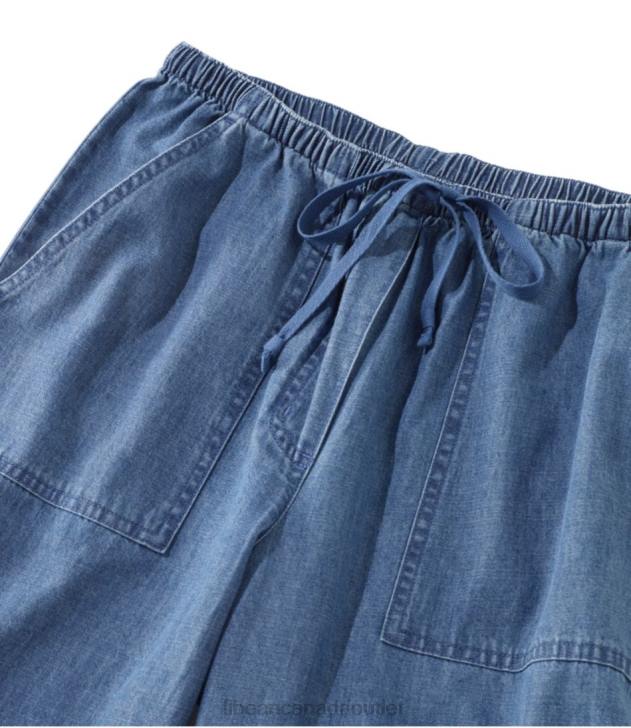 Clothing Medium Wash H8XZ3128 Sunwashed Pants Women L.L.Bean