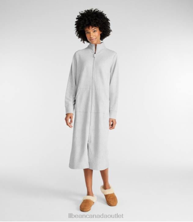 Clothing Light Gray Heather H8XZ3231 Ultrasoft Sweatshirt Robe Women L.L.Bean