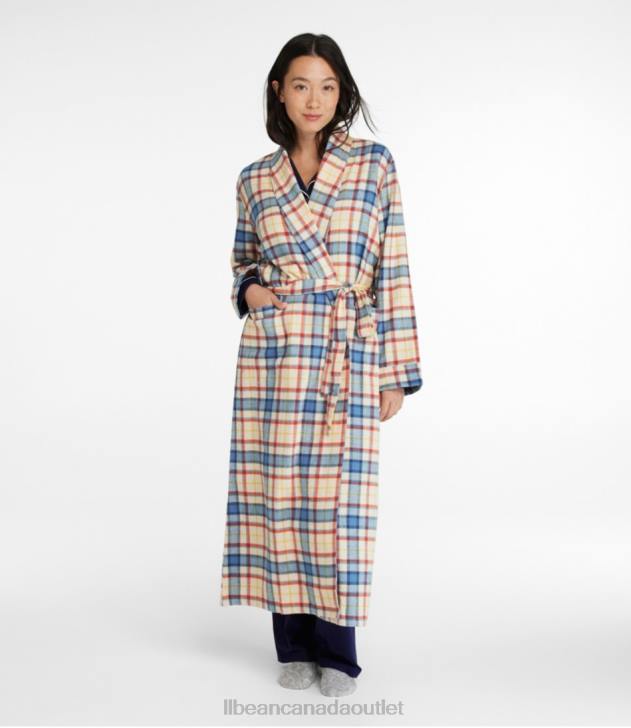 Clothing Rob Roy H8XZ4908 Scotch Plaid Flannel Robe Women L.L.Bean