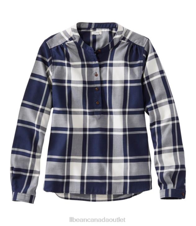 Clothing Bright Navy H8XZ180 Feather-Soft Twill Shirt Women L.L.Bean