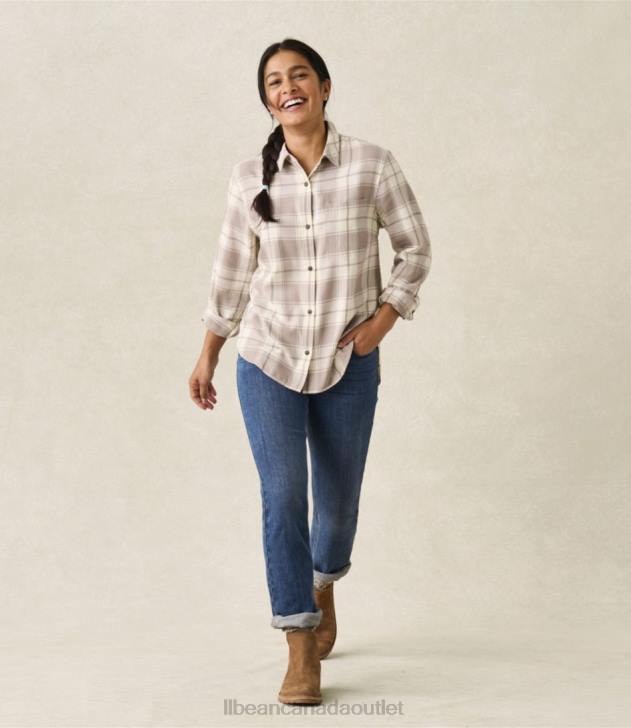 Clothing Dark Pine H8XZ6555 Feather-Soft Twill Shirt Women L.L.Bean