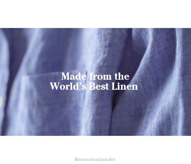 Clothing Moonlight Blue Stripe H8XZ3161 Premium Washable Linen Shirt Women L.L.Bean