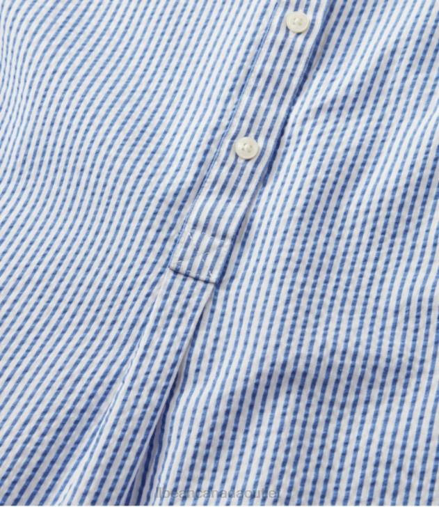 Clothing Soft Indigo Stripe H8XZ2960 Vacationland Seersucker Shirt Women L.L.Bean