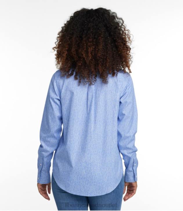 Clothing Sunlit Coral floral H8XZ5696 Wrinkle-Free Pinpoint Oxford Shirt Women L.L.Bean