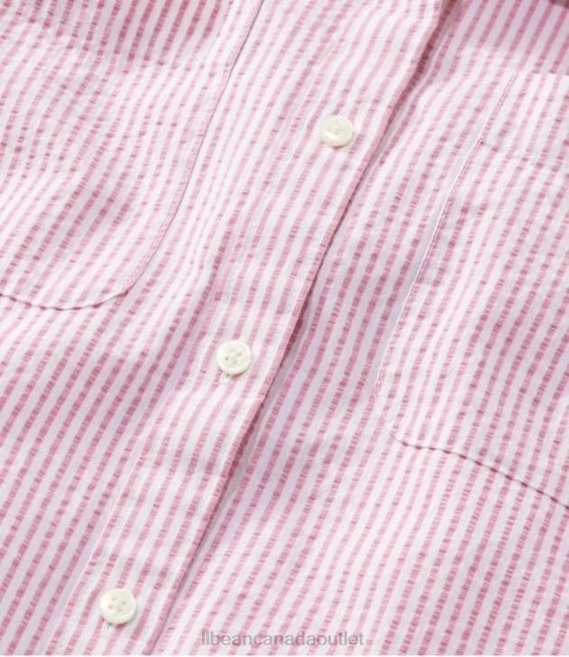 Clothing White H8XZ5680 Vacationland Seersucker Shirt Women L.L.Bean