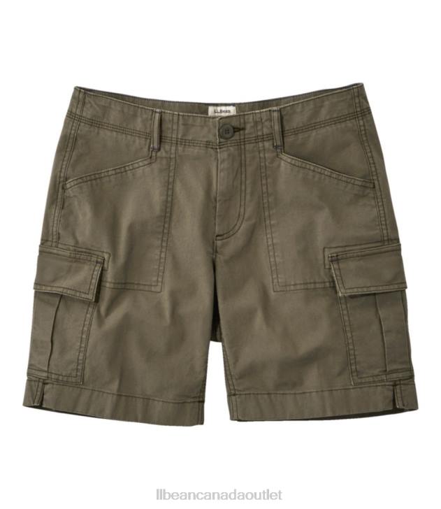 Clothing Dusty Olive H8XZ6475 Stretch Canvas Cargo Shorts Women L.L.Bean