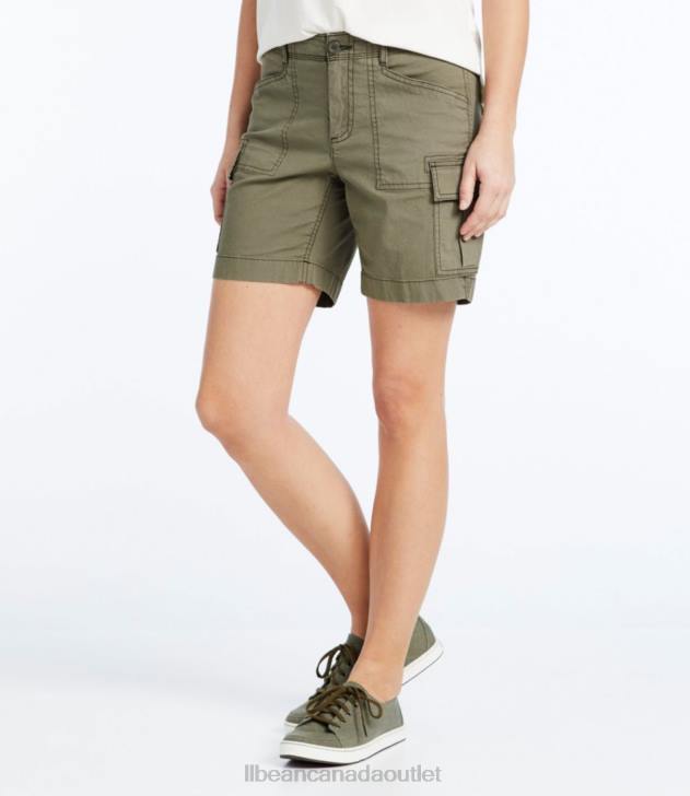Clothing Granite H8XZ3091 Stretch Canvas Cargo Shorts Women L.L.Bean