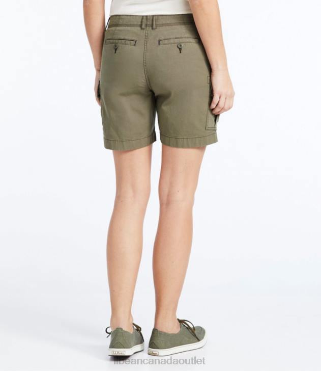 Clothing Granite H8XZ3091 Stretch Canvas Cargo Shorts Women L.L.Bean
