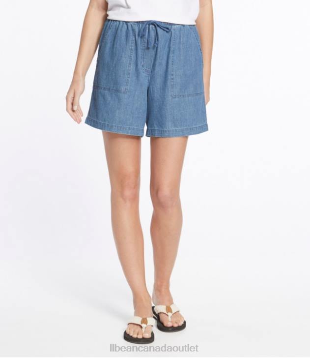Clothing Medium Wash H8XZ3121 Sunwashed Shorts Women L.L.Bean