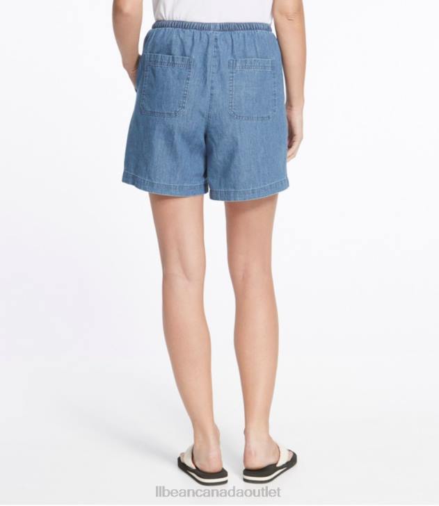 Clothing Medium Wash H8XZ3121 Sunwashed Shorts Women L.L.Bean