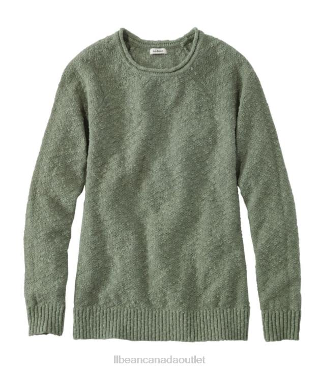 Clothing Bay Leaf H8XZ7170 Midweight Cotton Slub Rollneck Pullover Women L.L.Bean