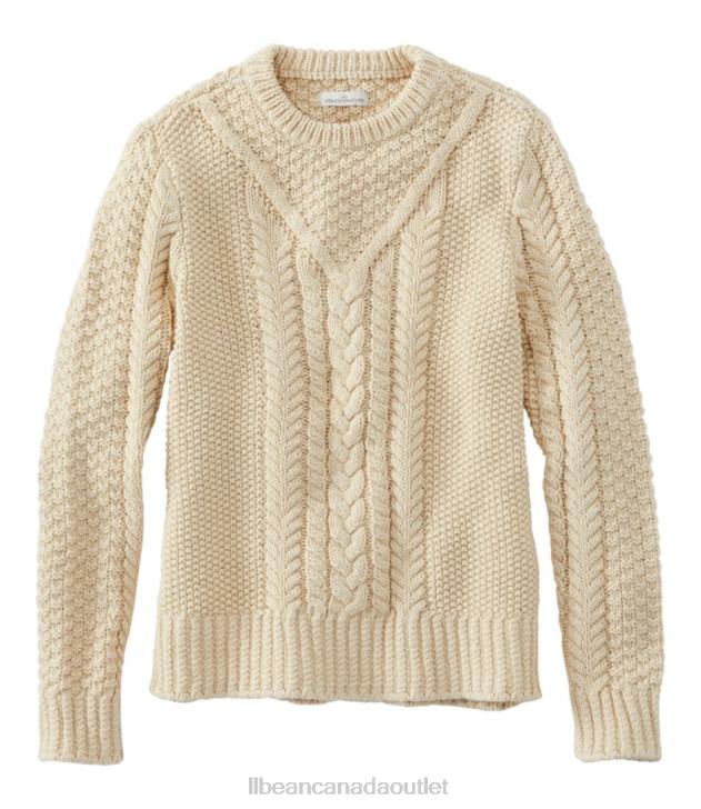 Clothing Beige H8XZ644 Signature Cotton Fisherman Sweater Women L.L.Bean