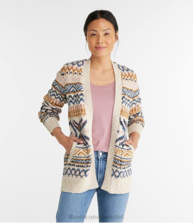 Clothing Deep Wine Fair Isle H8XZ4900 Cotton Ragg Sweater Women L.L.Bean