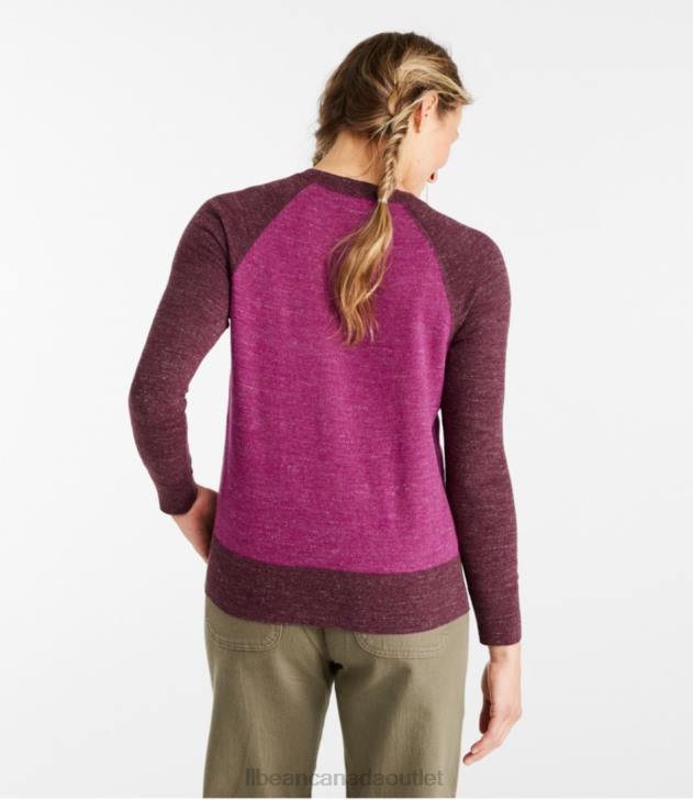 Clothing Deep Wine H8XZ119 Organic Cotton Slub Sweater Women L.L.Bean
