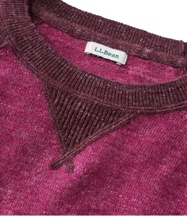 Clothing Deep Wine H8XZ119 Organic Cotton Slub Sweater Women L.L.Bean