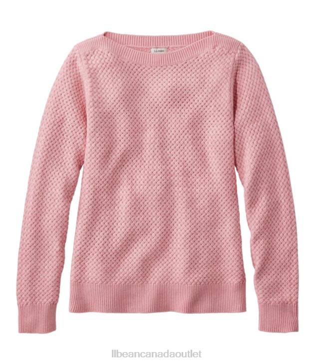 Clothing Rose Wash H8XZ6550 Basketweave Sweater Women L.L.Bean