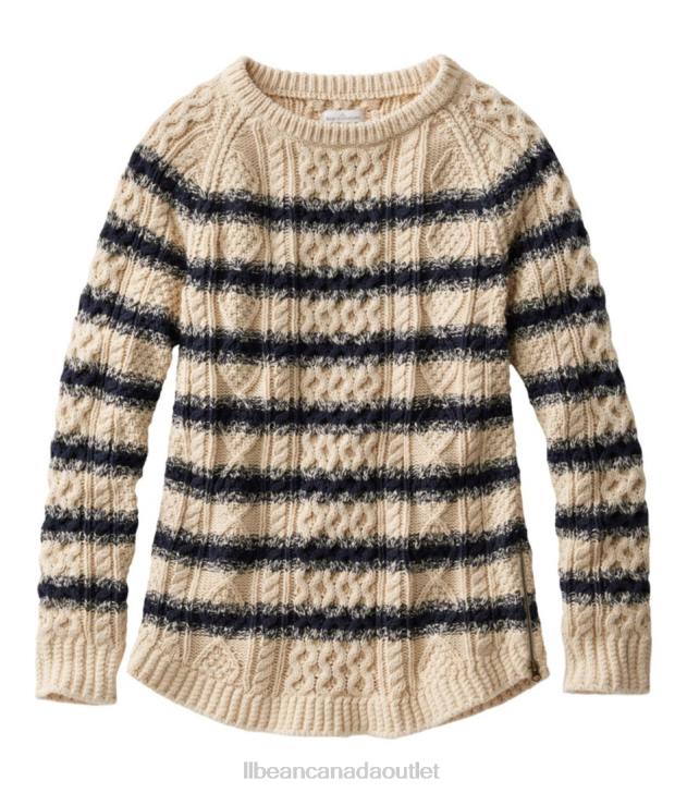 Clothing Sailcloth Stripe H8XZ612 Signature Cotton Fisherman Tunic Sweater Women L.L.Bean