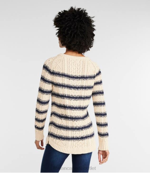 Clothing Sailcloth Stripe H8XZ612 Signature Cotton Fisherman Tunic Sweater Women L.L.Bean
