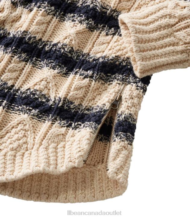 Clothing Sailcloth Stripe H8XZ612 Signature Cotton Fisherman Tunic Sweater Women L.L.Bean