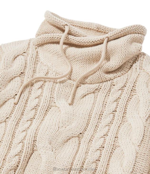 Clothing Vintage Rose H8XZ7010 Mixed-Cable Sweater Women L.L.Bean x Double L