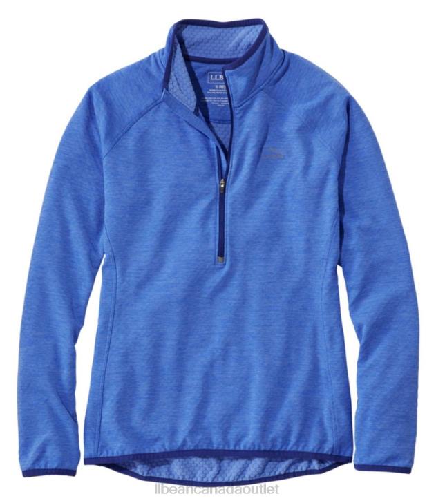 Clothing Arctic Blue Heather H8XZ877 Adventure Grid Fleece Quarter-Zip Pullover Women L.L.Bean