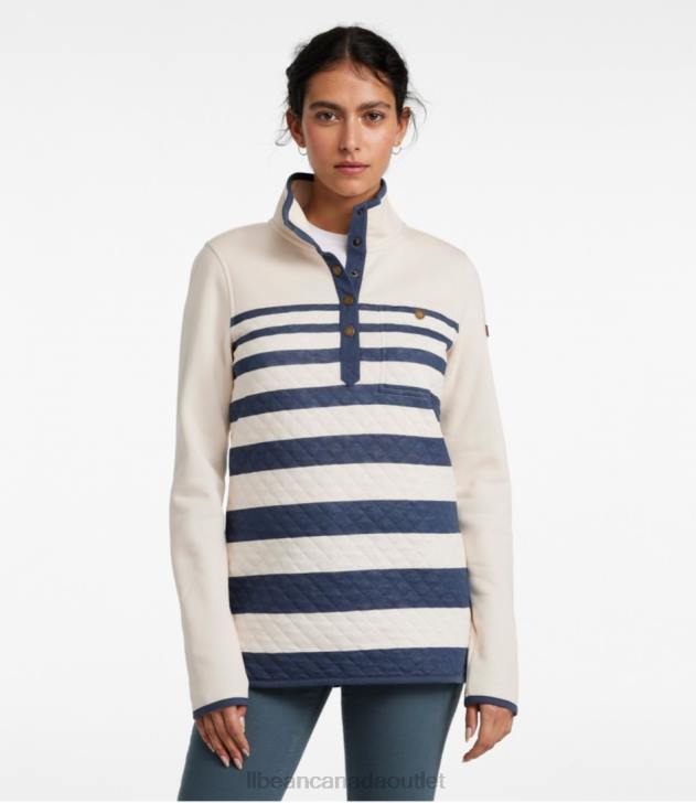 Clothing Classic Navy/Blackwatch Plaid H8XZ116 Quilted Sweatshirt Women L.L.Bean