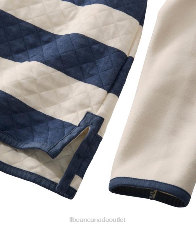 Clothing Classic Navy/Blackwatch Plaid H8XZ116 Quilted Sweatshirt Women L.L.Bean