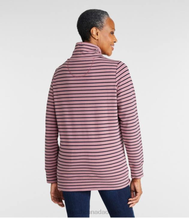 Clothing Classic Navy/Cream H8XZ476 Ultrasoft Sweats Funnelneck Pullover Women L.L.Bean