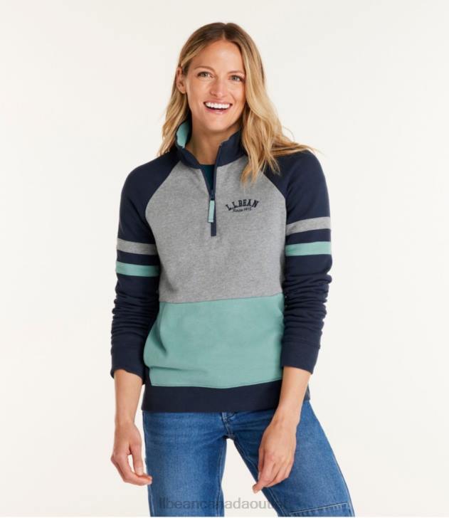 Clothing Classic Navy/Sea Pine H8XZ3053 1912 Sweatshirt Women L.L.Bean
