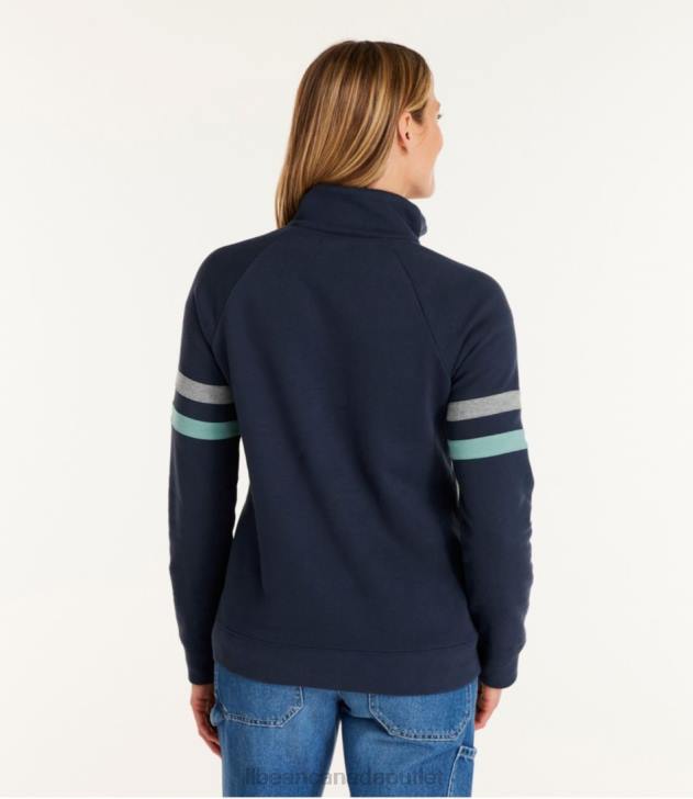 Clothing Classic Navy/Sea Pine H8XZ3053 1912 Sweatshirt Women L.L.Bean