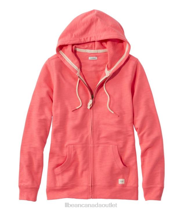 Clothing Coral Pink H8XZ6898 Organic Cotton Hooded Sweatshirt Women L.L.Bean