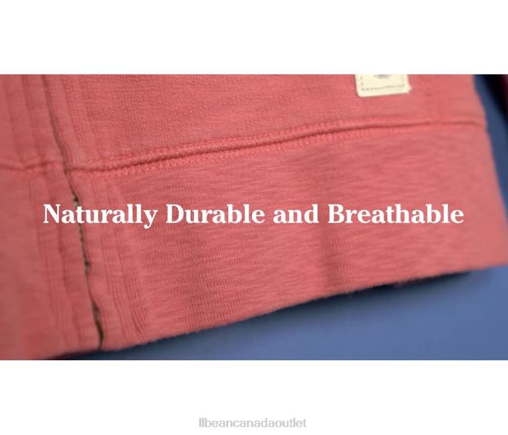 Clothing Coral Pink H8XZ6898 Organic Cotton Hooded Sweatshirt Women L.L.Bean