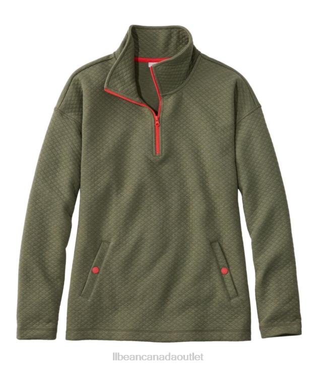 Clothing Deep Olive H8XZ6596 SoftLight Quilted Top Women L.L.Bean
