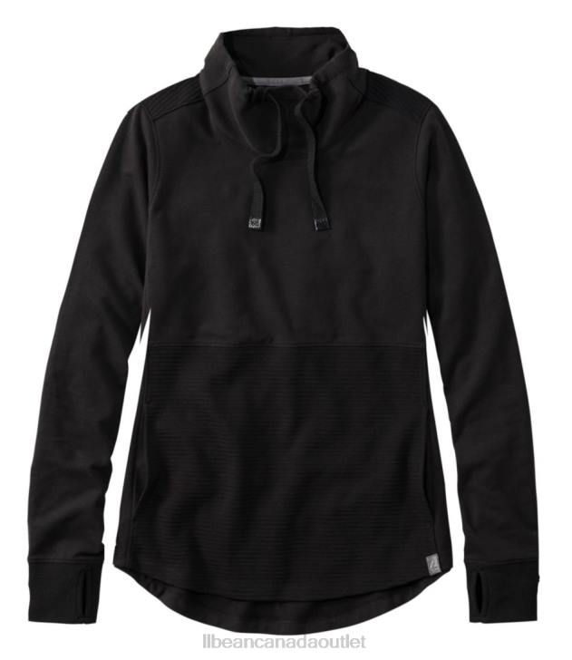 Clothing Midnight Black H8XZ7284 Cozy Mixed-Knit Pullover Women L.L.Bean