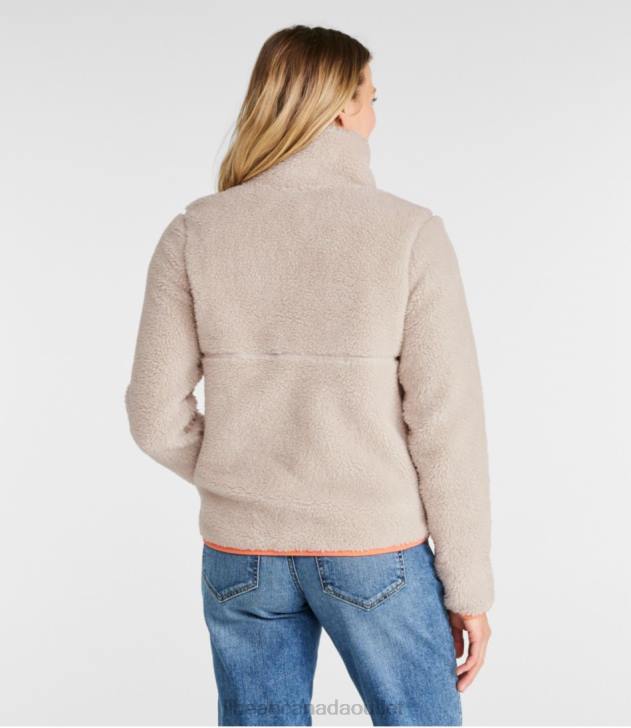 Clothing Mineral Red/Rosewood H8XZ5925 Sherpa Fleece Pullover Women L.L.Bean