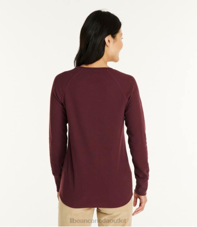 Clothing Carbon Navy H8XZ5934 Unshrinkable Mini-Waffle Tee Women L.L.Bean